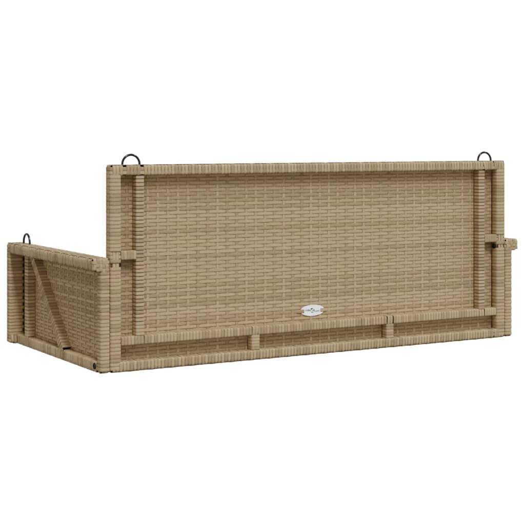 Banc balançoire avec coussins 119x56x48 cm poly rotin