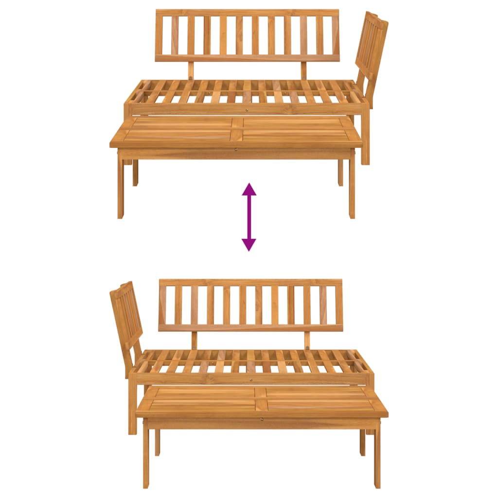 Table de jardin 100x60x30 cm en bois d'acacia massif