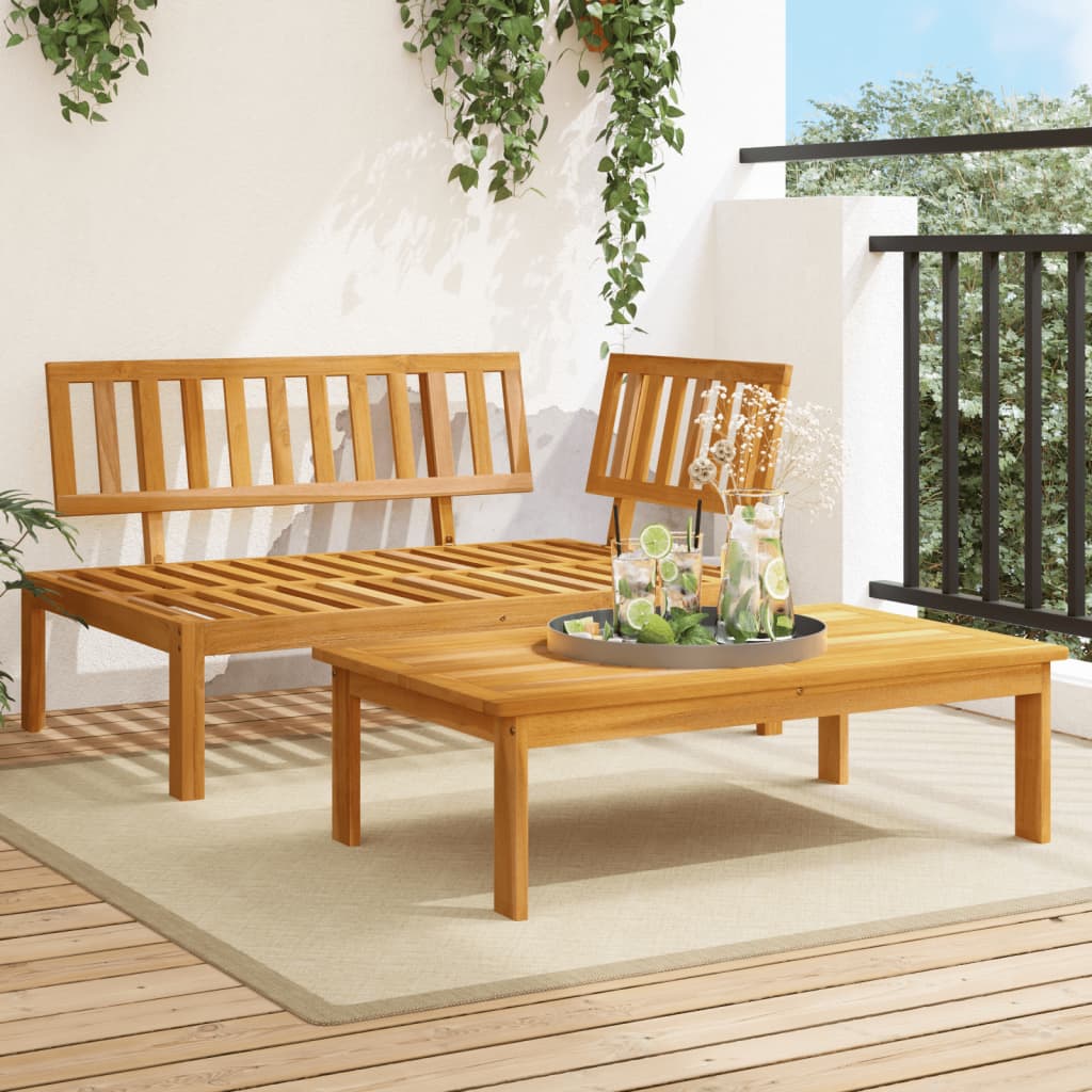 Table de jardin 100x60x30 cm en bois d'acacia massif