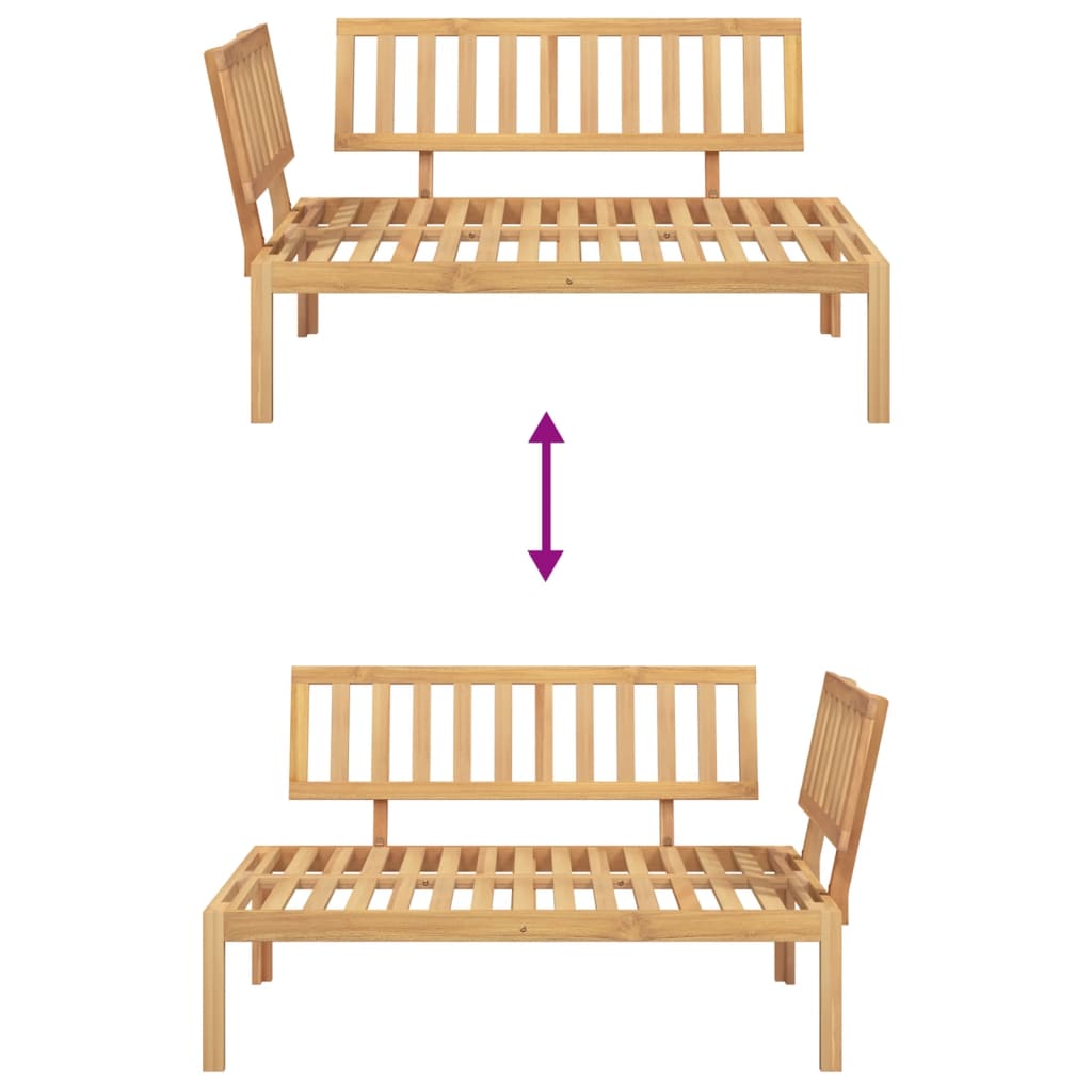 Table de jardin 100x60x30 cm en bois d'acacia massif