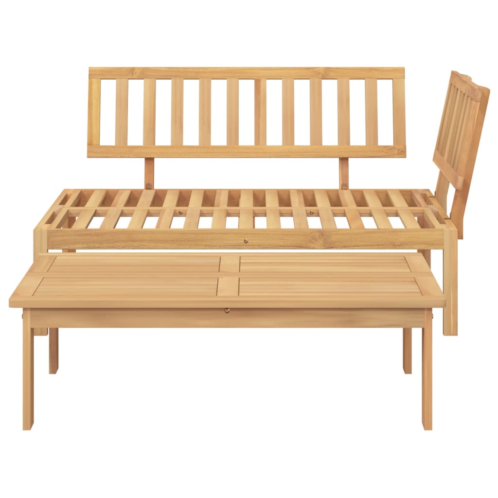 Table de jardin 100x60x30 cm en bois d'acacia massif