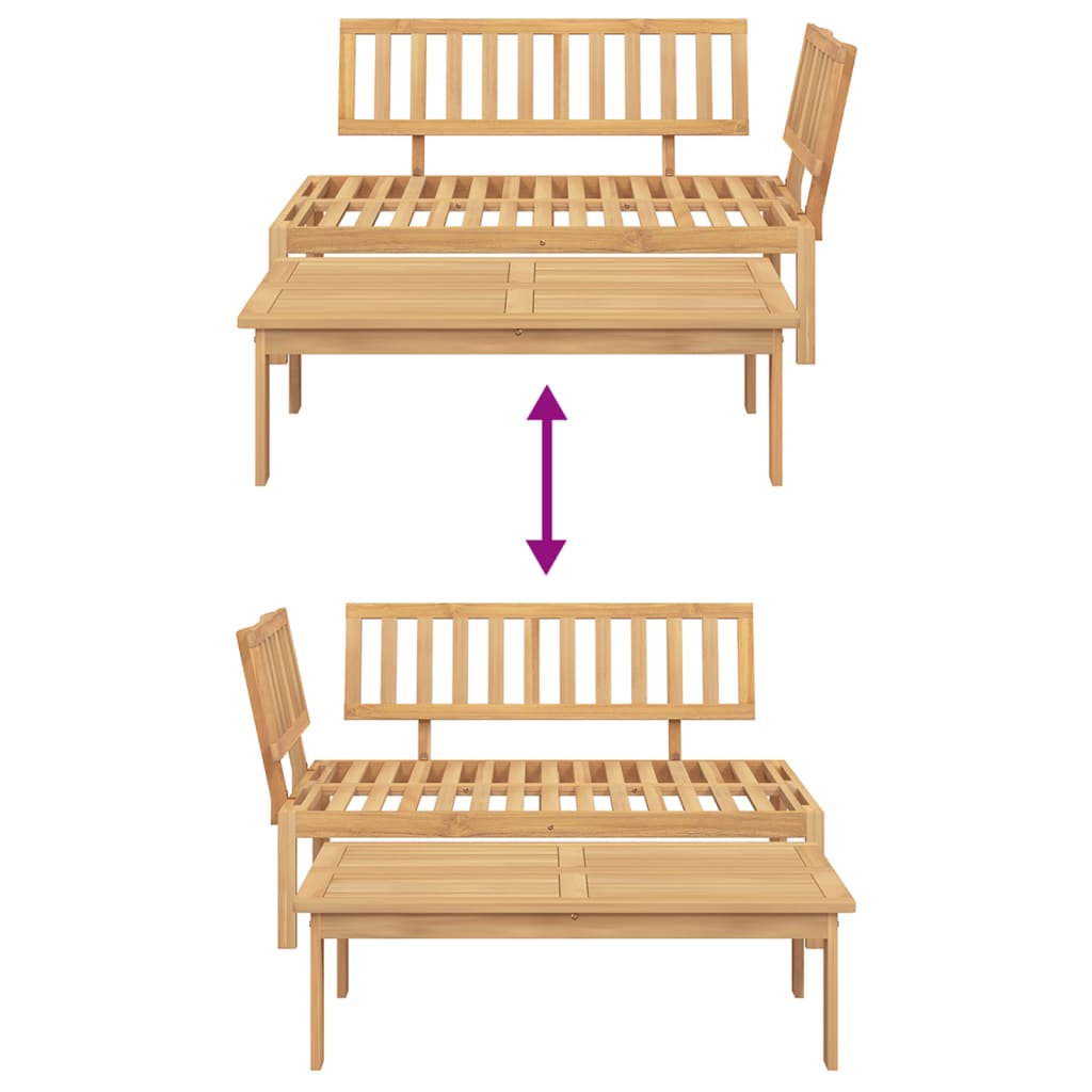 Table de jardin 100x60x30 cm en bois d'acacia massif