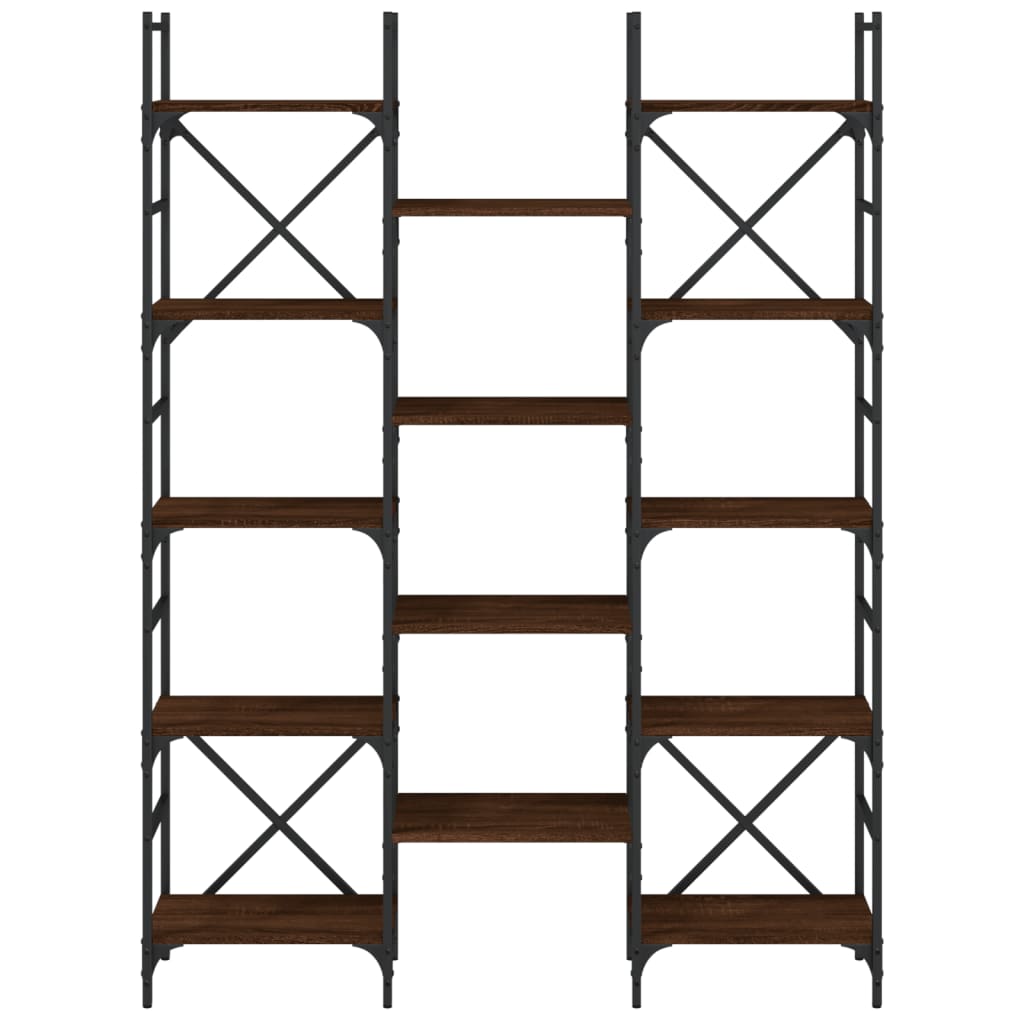 Boekenkast 127,5x28,5x172,5 cm bewerkt hout