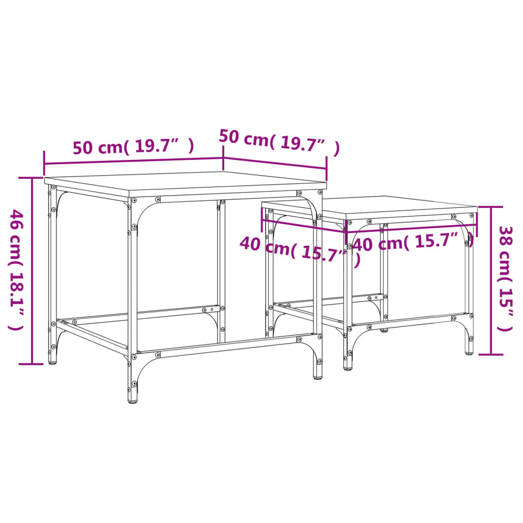 Ensemble de table 2 pièces en bois