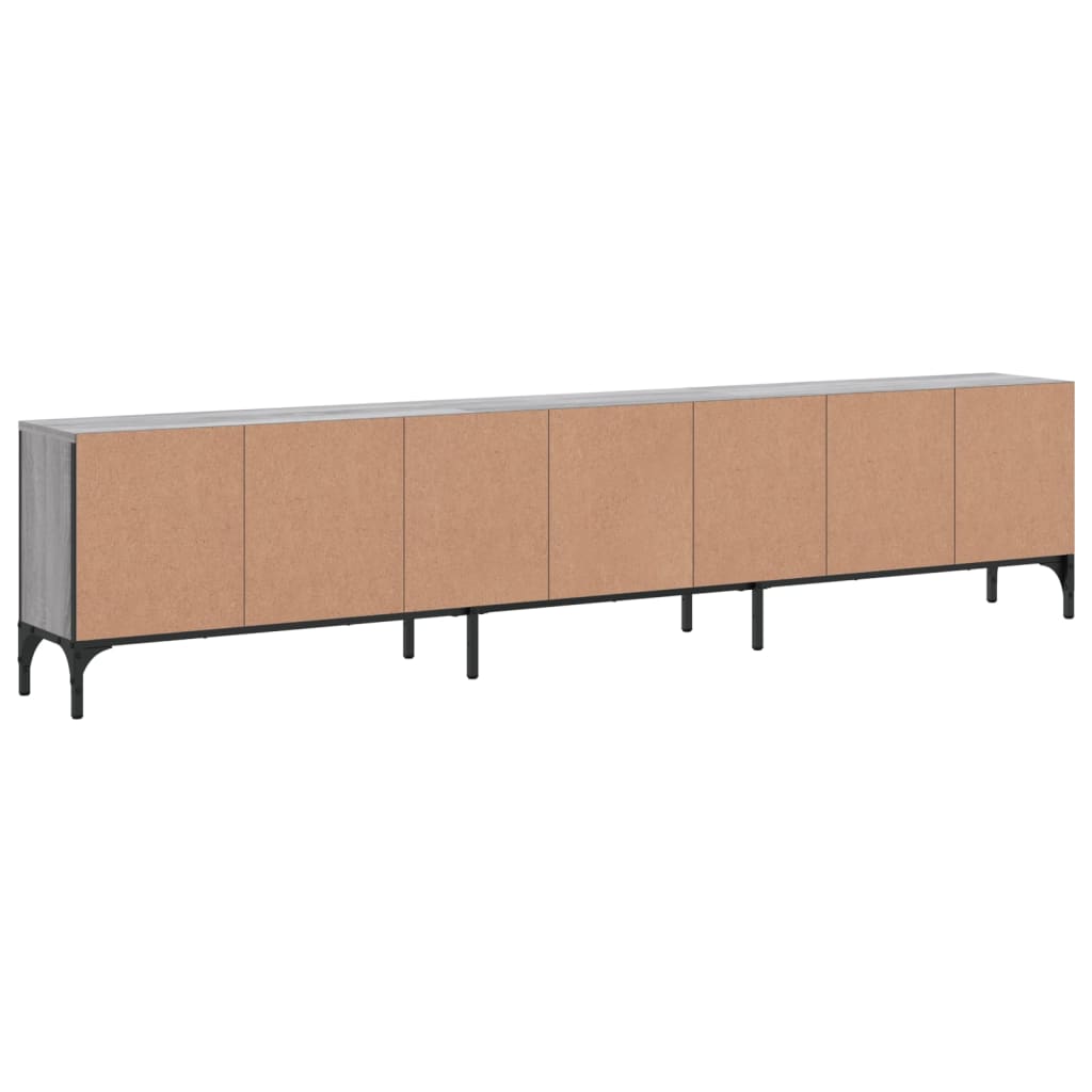 Tv-meubel met lade 200x25x44 cm bewerkt hout bruin eikenkleur