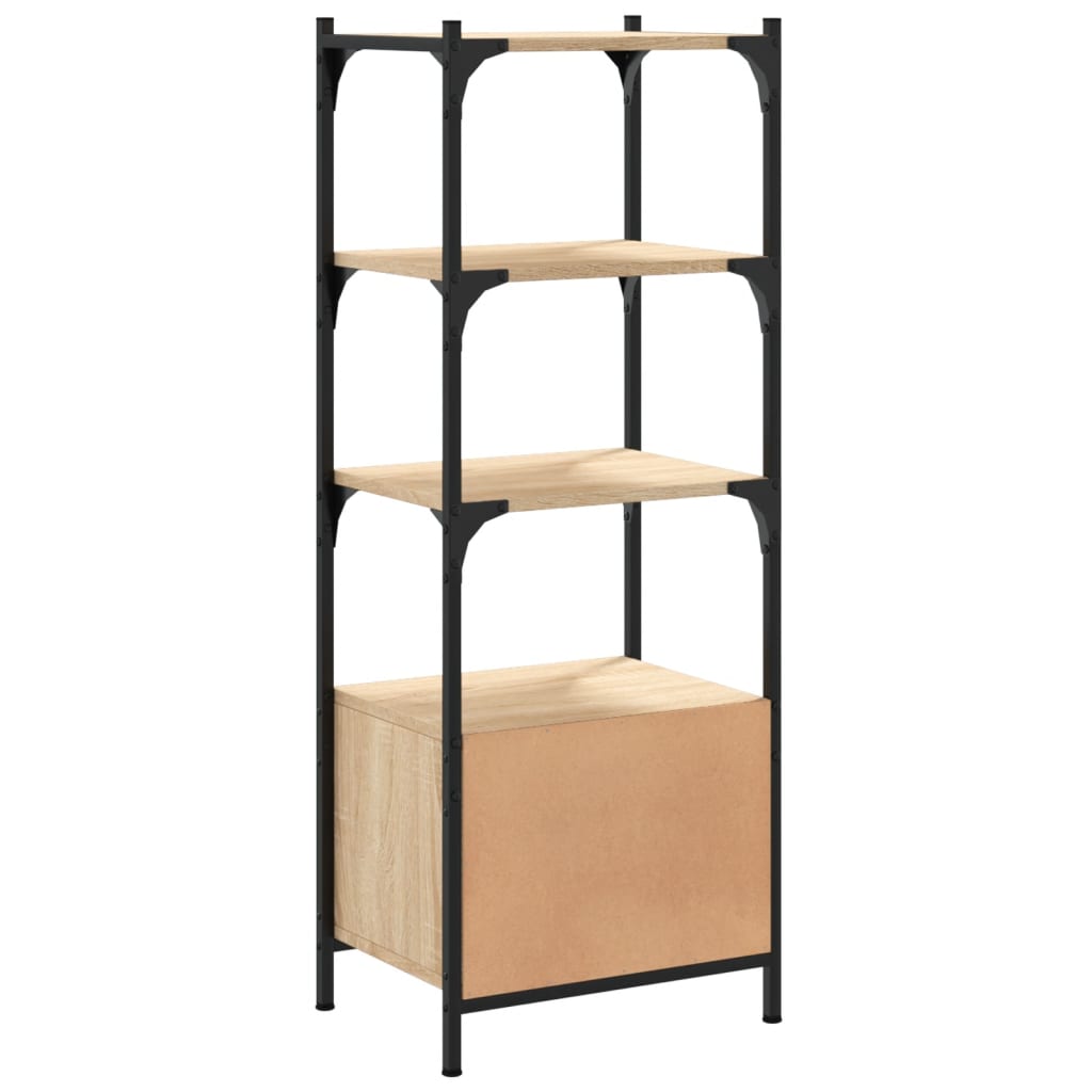 Boekenkast 3-laags 70x30x109,5 cm bewerkt hout