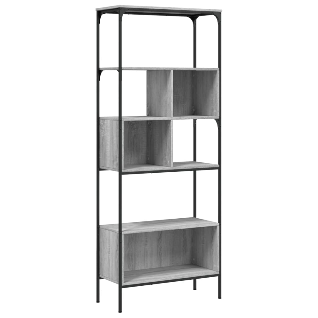 Boekenkast 5-laags 76x33x188,5 cm bewerkt hout