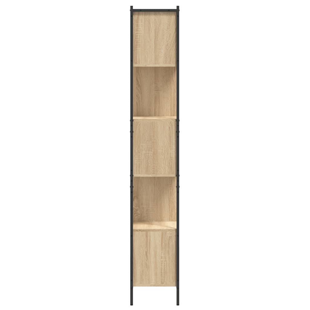 Boekenkast 72x28x172 cm bewerkt hout eikenkleurig