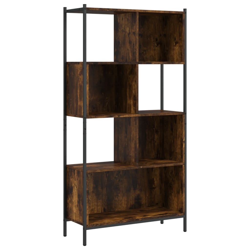 Boekenkast 72x28x172 cm bewerkt hout eikenkleurig