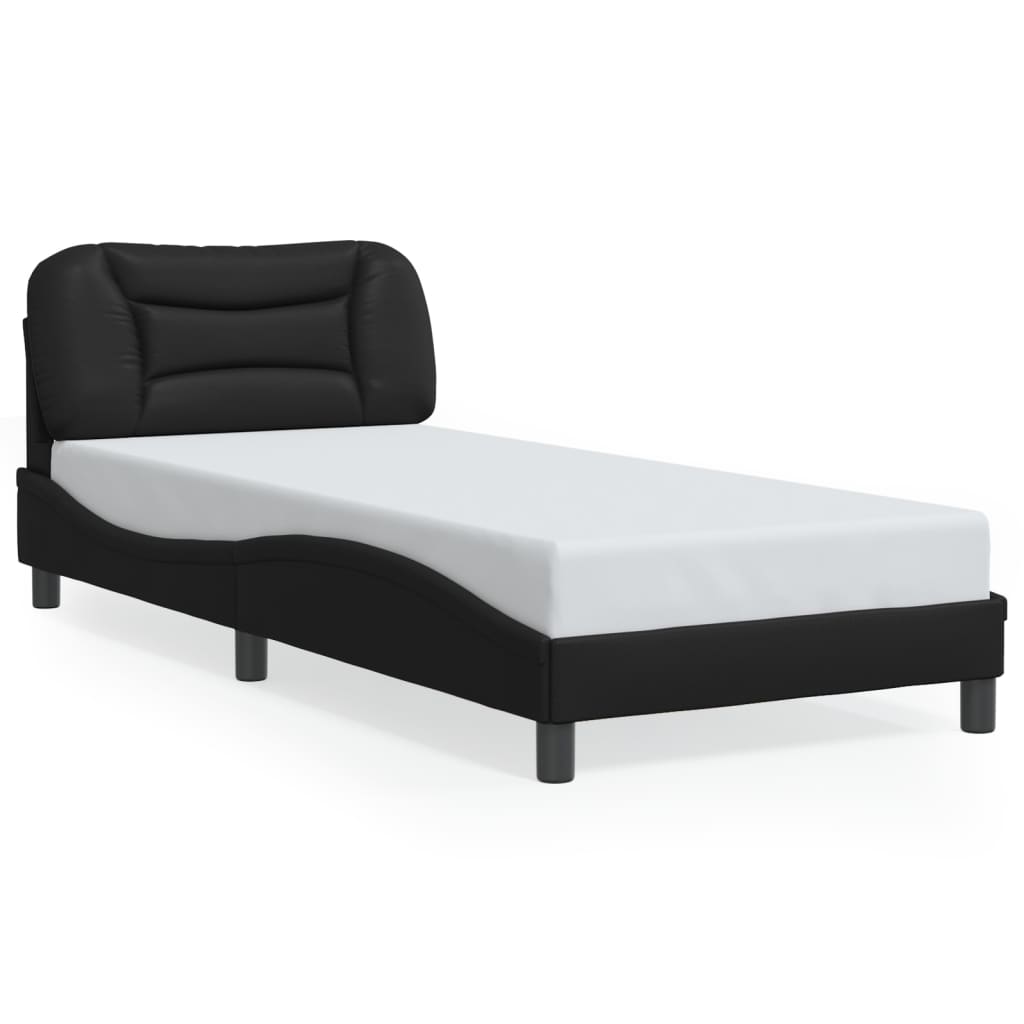 Bedframe met hoofdbord kunstleer 90x190 cm