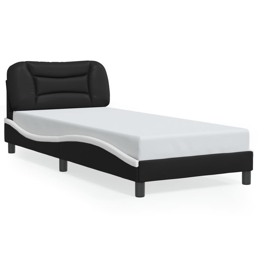 Bedframe met hoofdbord kunstleer 90x190 cm