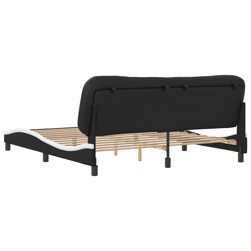 Bedframe met hoofdbord kunstleer 90x190 cm