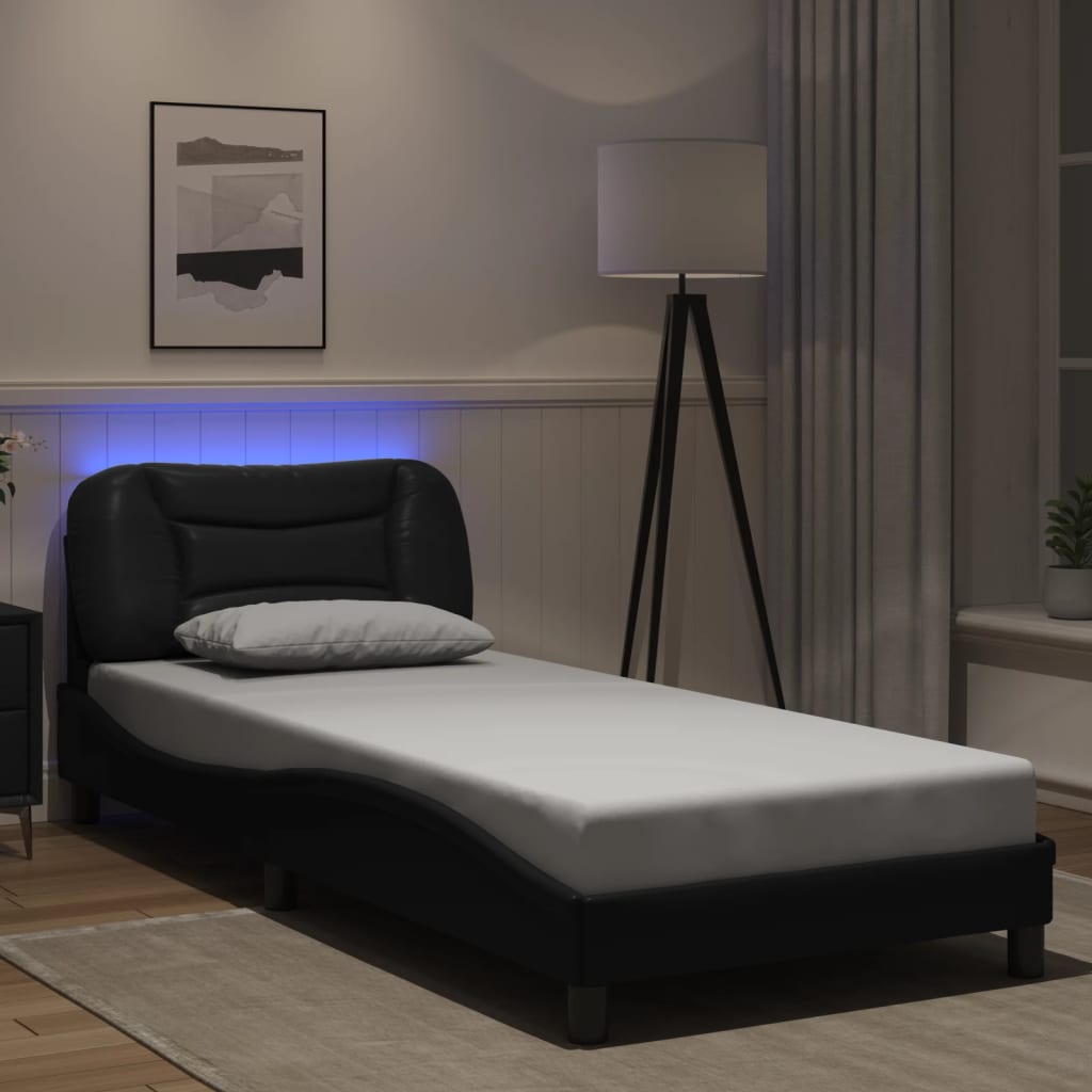 Bedframe met LED-verlichting kunstleer 180x200 cm