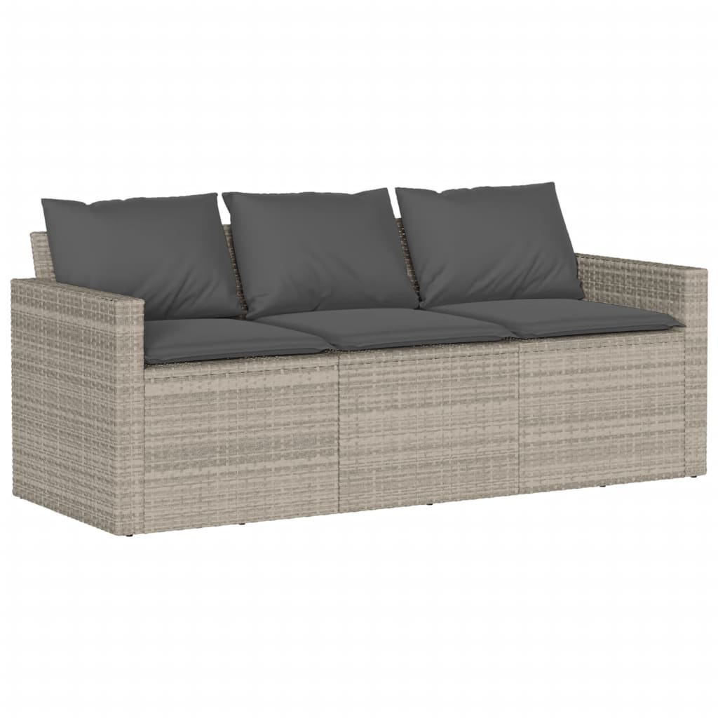 6-delige Loungeset met kussens poly rattan