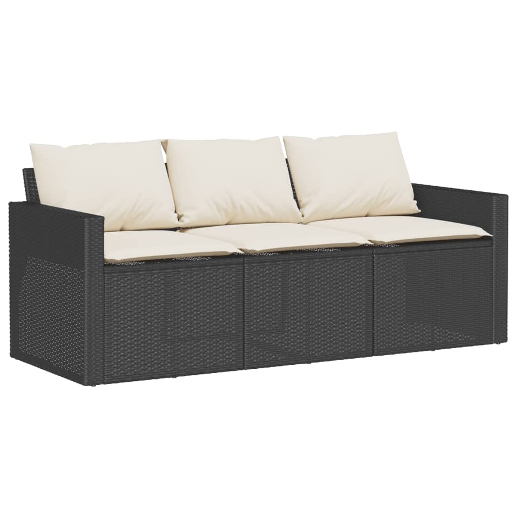 6-delige Loungeset met kussens poly rattan