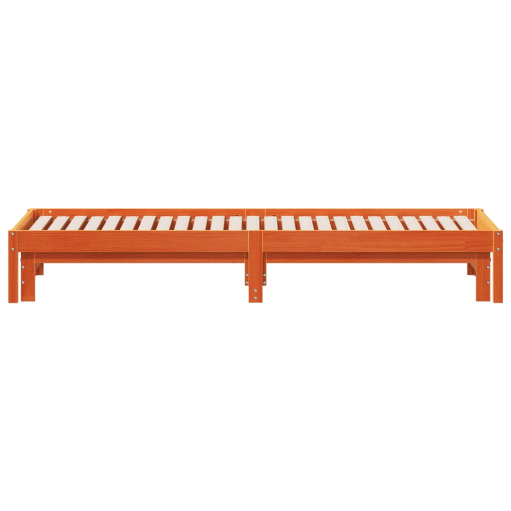 Slaapbank uitschuifbaar massief grenenhout 2x(90x200) cm