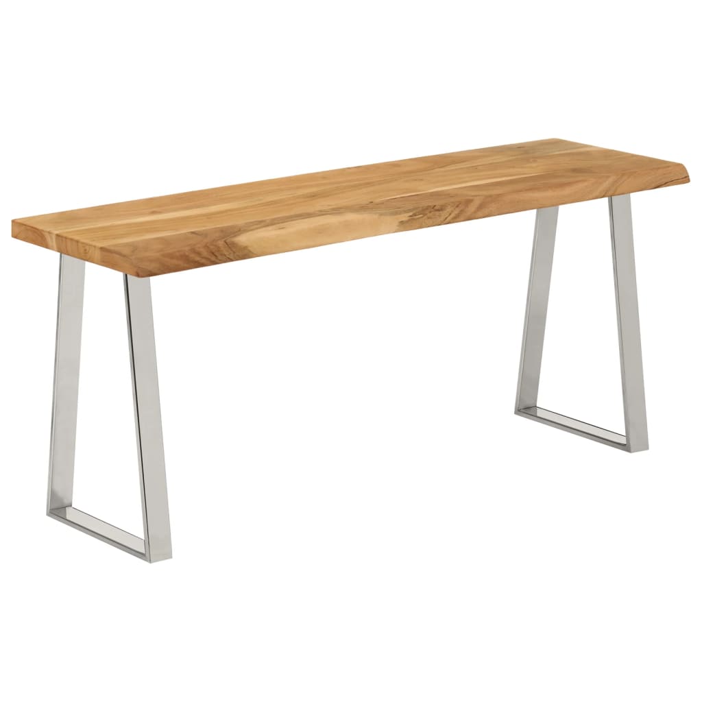 Banc à bord naturel 105 cm en bois d'acacia massif