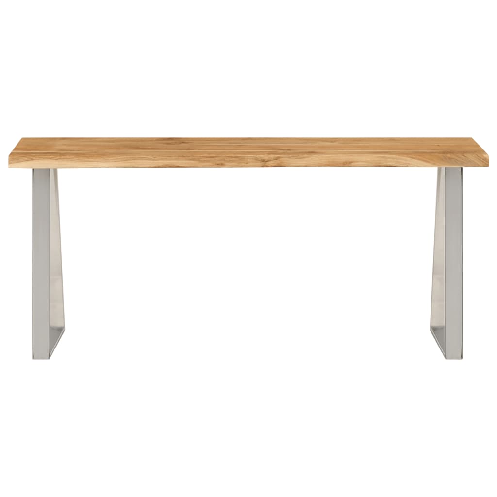 Banc à bord naturel 105 cm en bois d'acacia massif