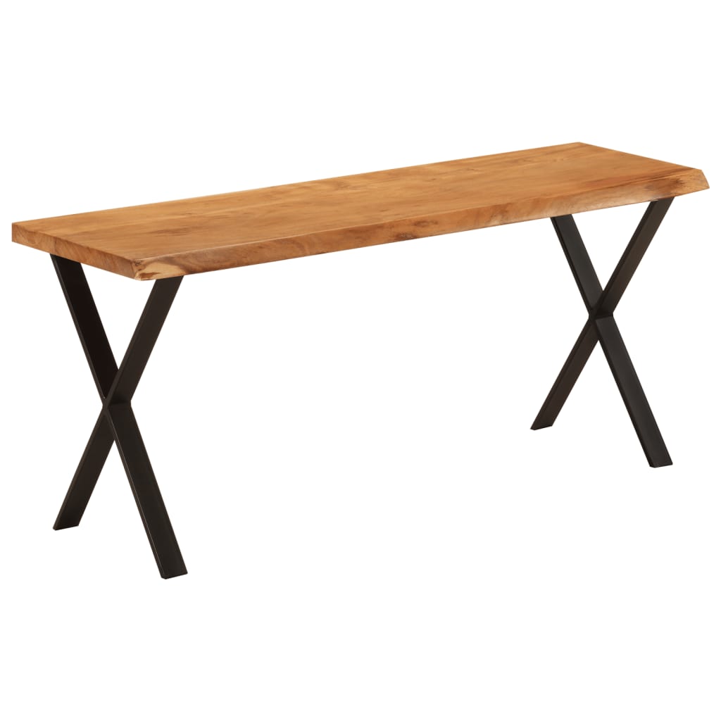 Banc à bord naturel 105 cm en bois d'acacia massif