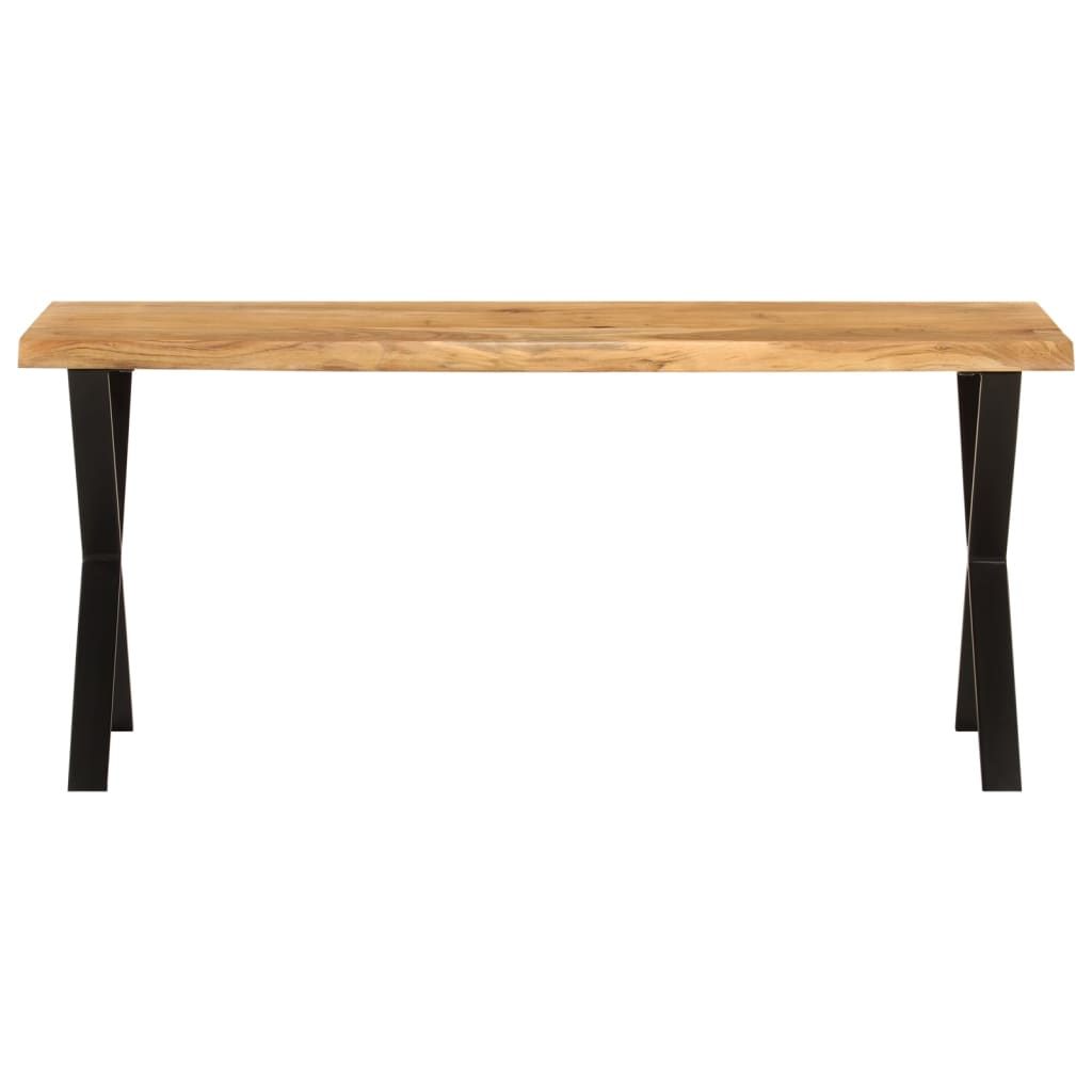 Banc à bord naturel 105 cm en bois d'acacia massif