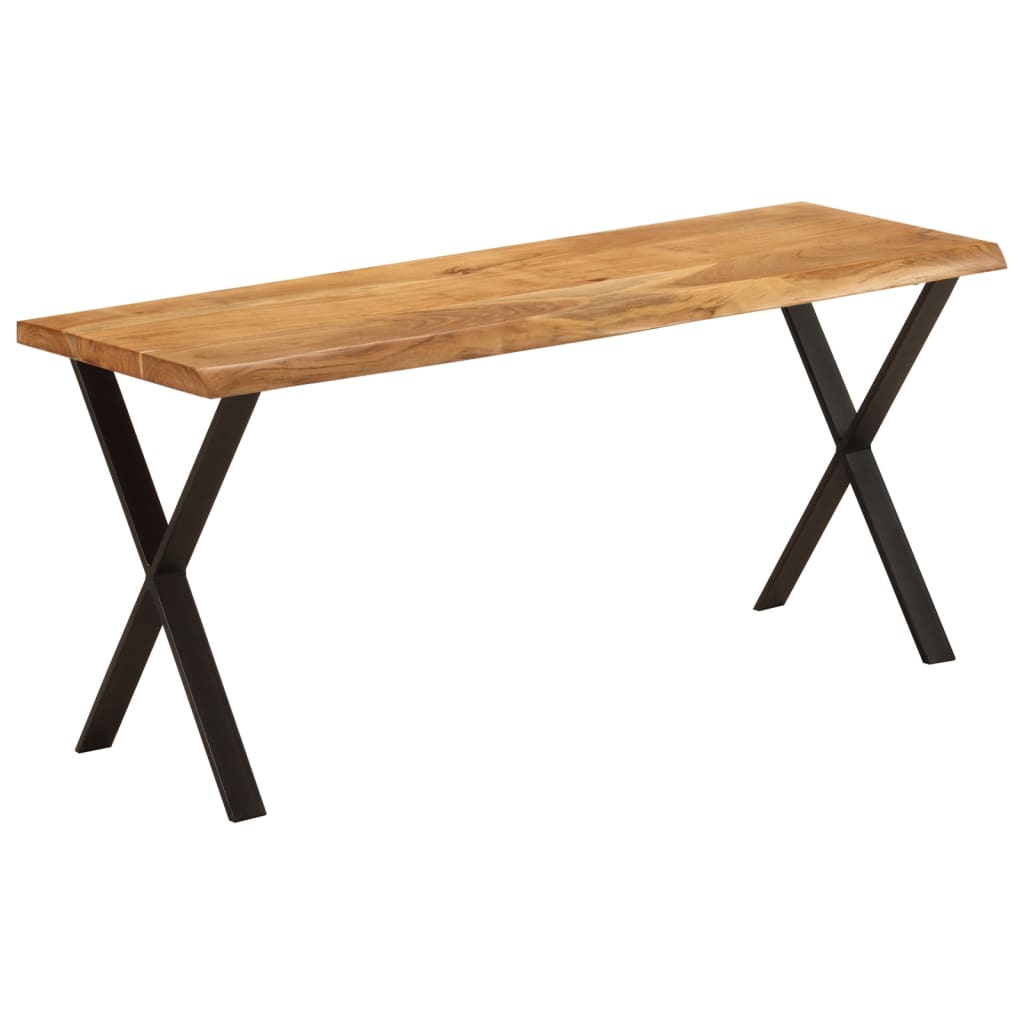 Banc à bord naturel 105 cm en bois d'acacia massif