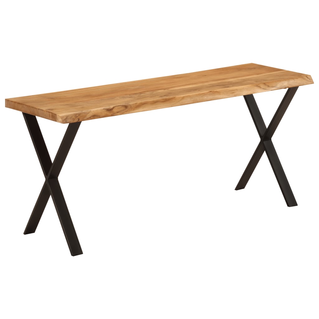 Banc à bord naturel 105 cm en bois d'acacia massif