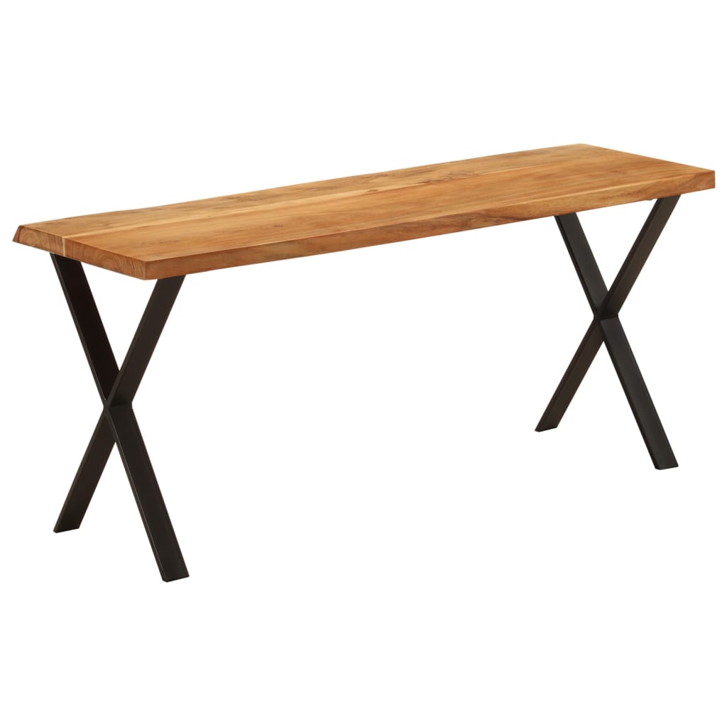 Banc à bord naturel 105 cm en bois d'acacia massif