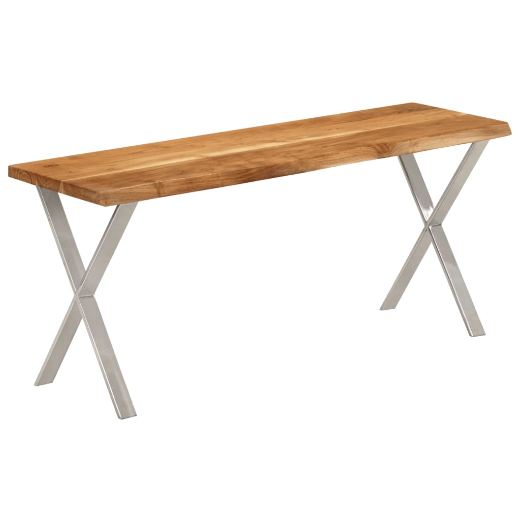 Banc à bord naturel 105 cm en bois d'acacia massif