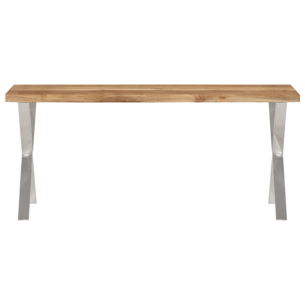 Banc à bord naturel 105 cm en bois d'acacia massif