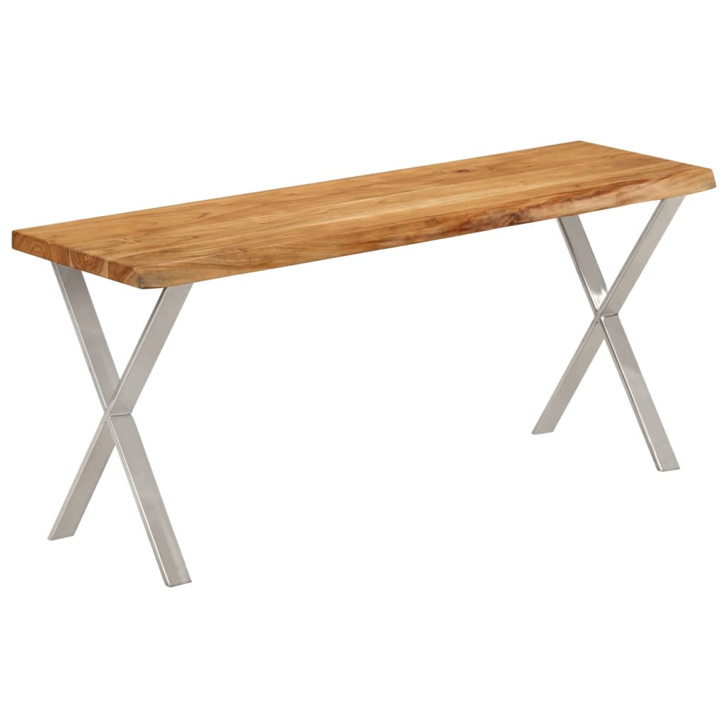 Banc à bord naturel 105 cm en bois d'acacia massif