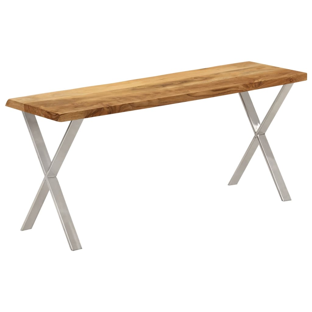 Banc à bord naturel 105 cm en bois d'acacia massif