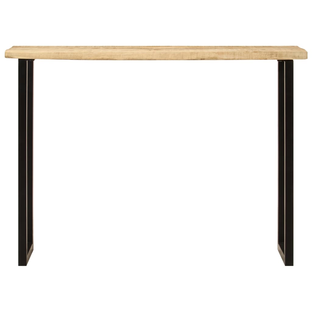 Table console à bord naturel 105x33x76 cm en bois de manguier massif