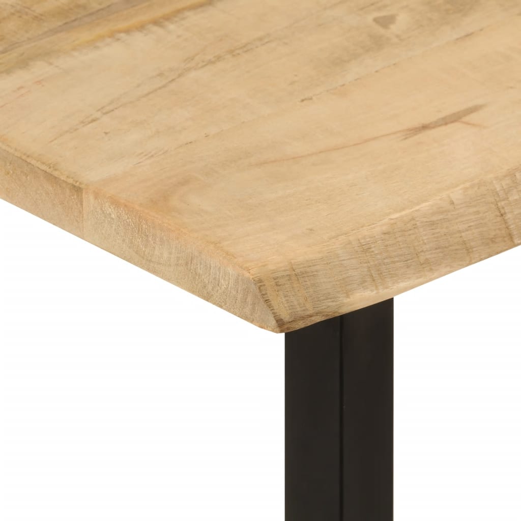 Table console à bord naturel 105x33x76 cm en bois de manguier massif