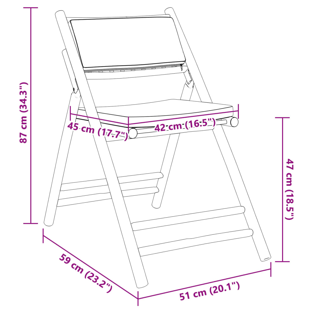 Ensemble bistro 6 mcx pliable avec coussins en bambou