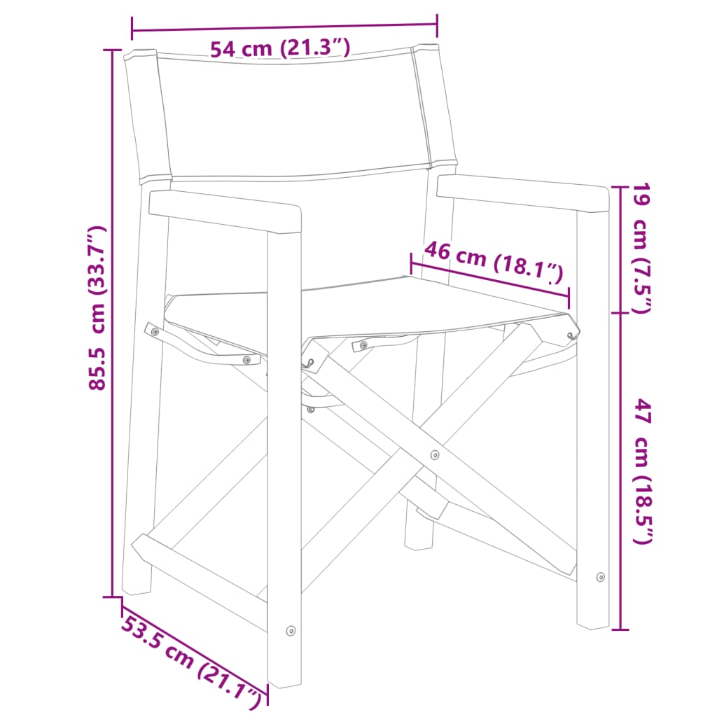 Tuinstoelen 6 st inklapbaar stof crèmewit