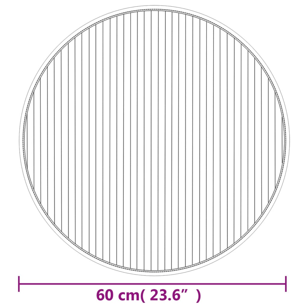 Vloerkleed rond 80 cm bamboe