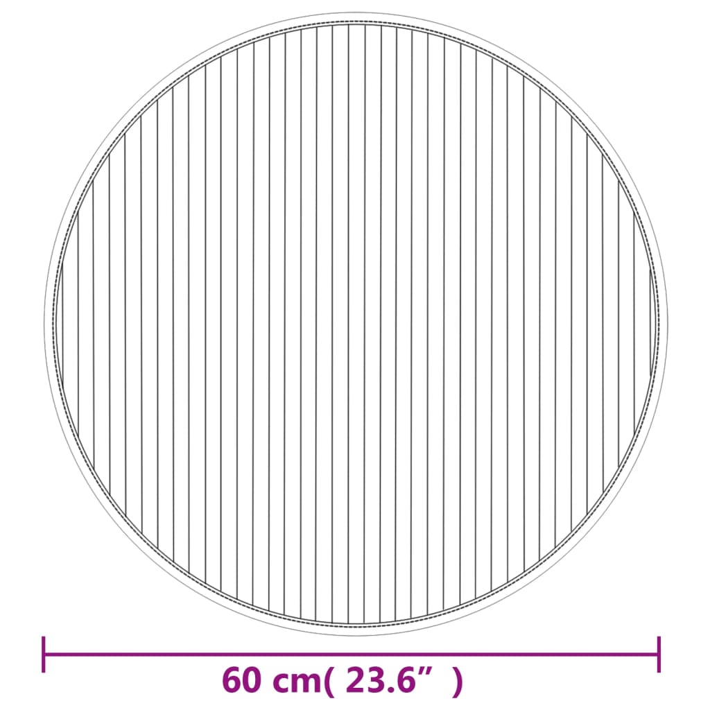 Vloerkleed rond 80 cm bamboe