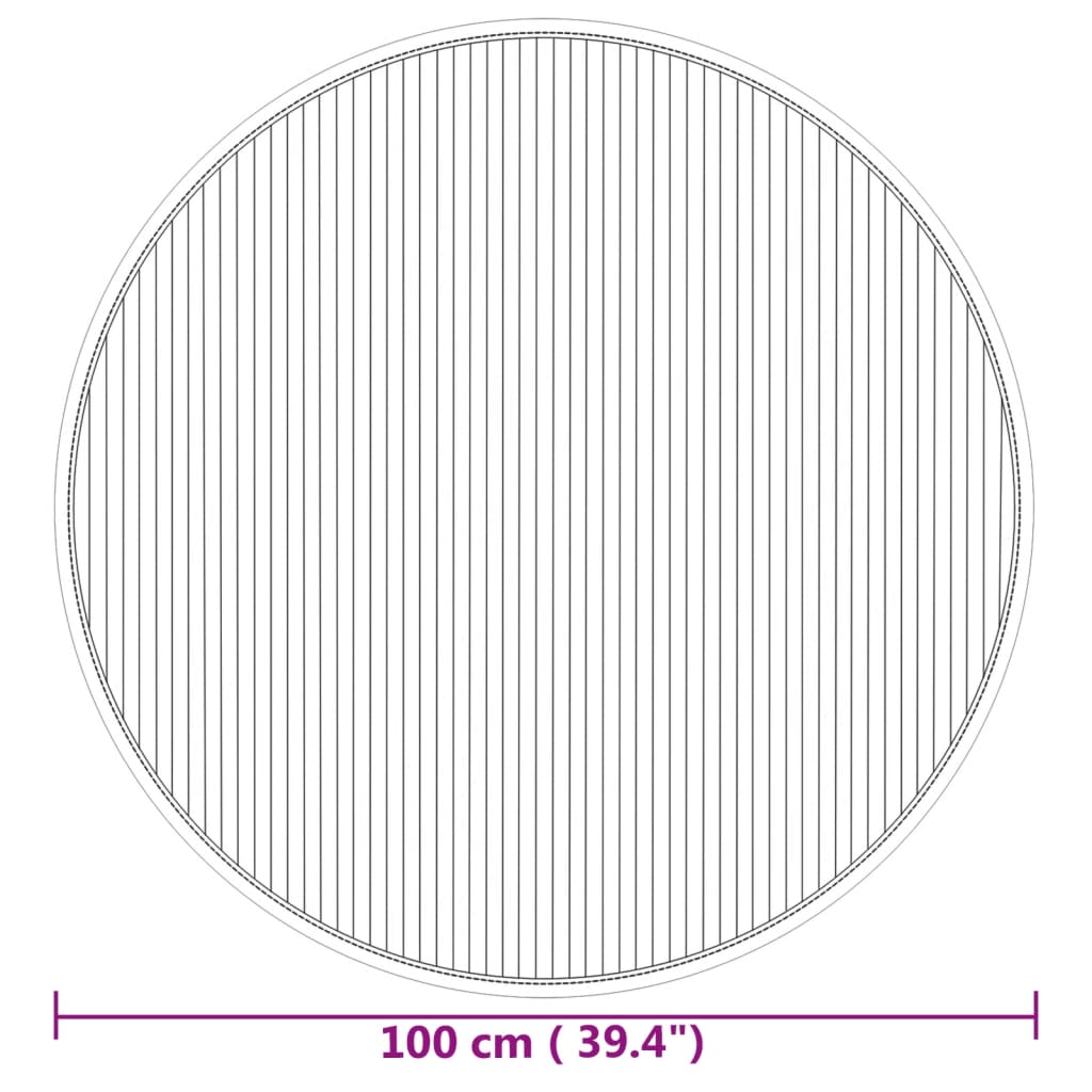 Vloerkleed rond 80 cm bamboe