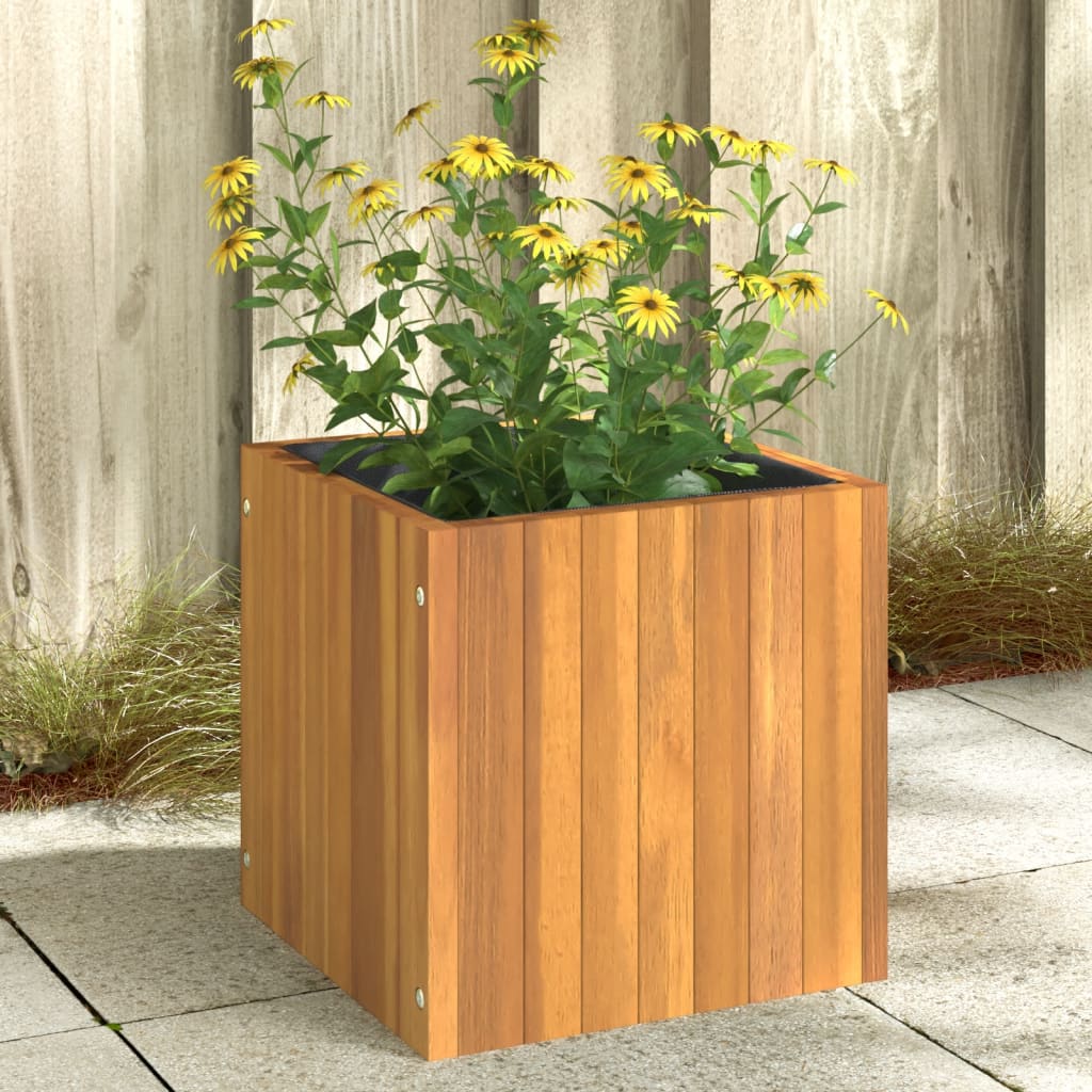 Jardinière 45x45x90 cm en bois d'acacia massif