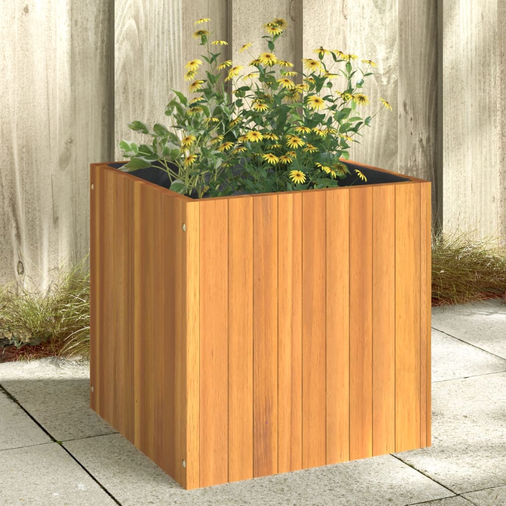 Jardinière 45x45x90 cm en bois d'acacia massif