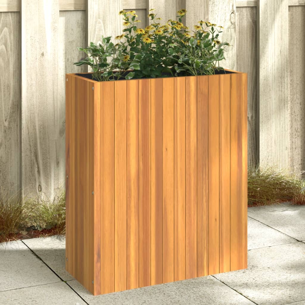 Jardinière 45x45x90 cm en bois d'acacia massif