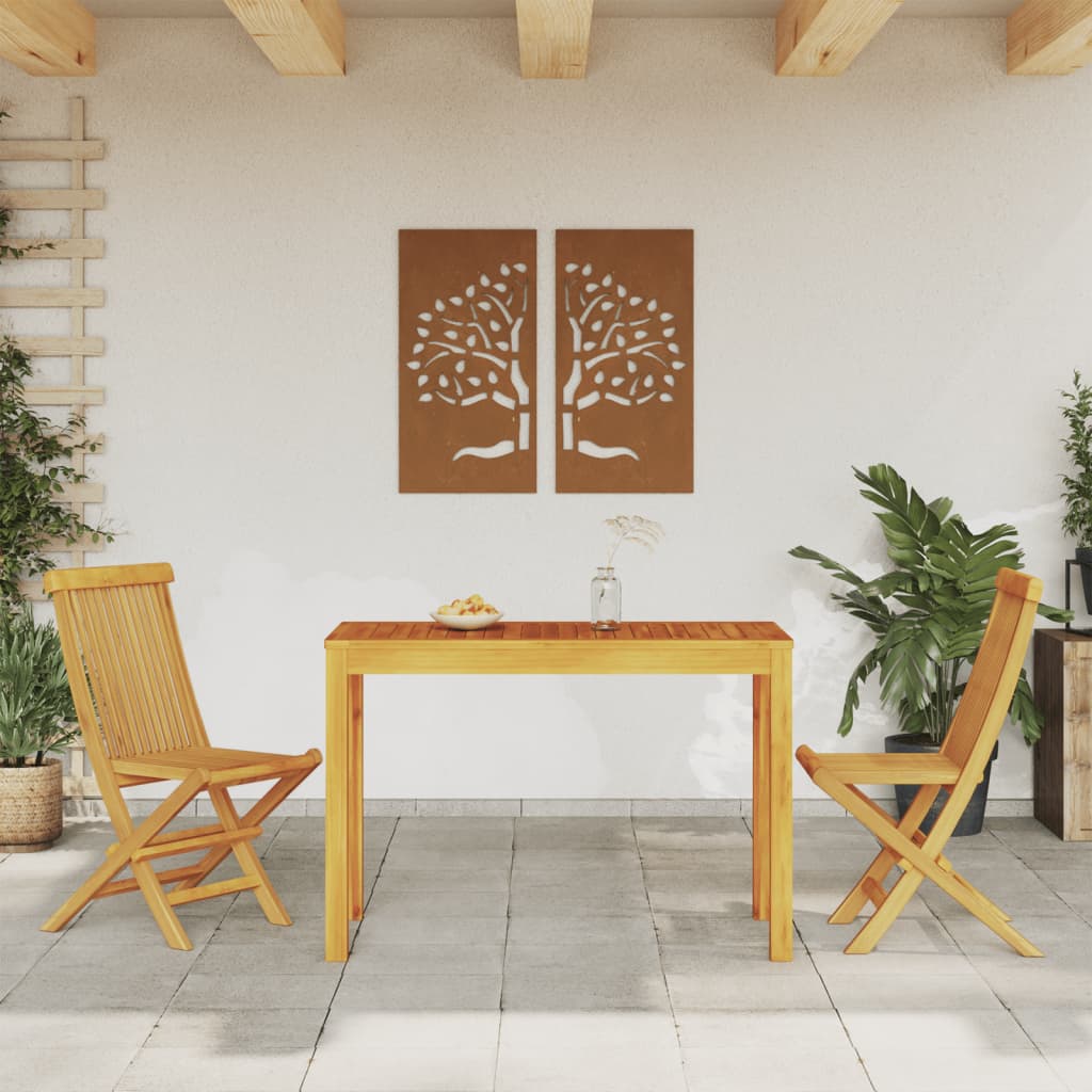 Table de jardin 110x55x75 cm en bois d'acacia massif