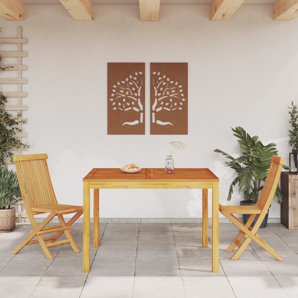 Table de jardin 110x55x75 cm en bois d'acacia massif