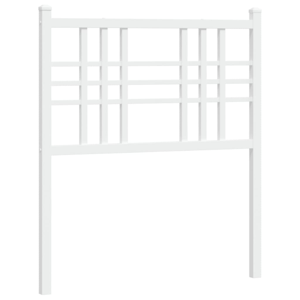 Tête de lit 75 cm métal blanc