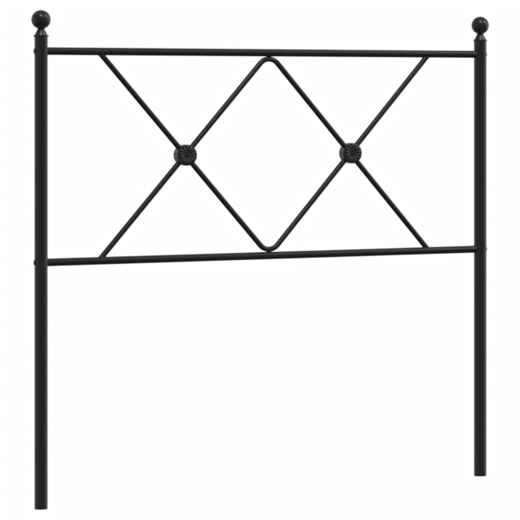 Tête de lit 90 cm métal noir