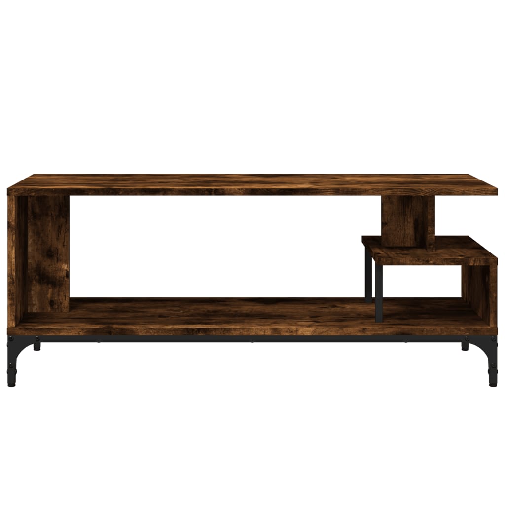 Tv-meubel 102x40x41 cm hout en gepoedercoat staal