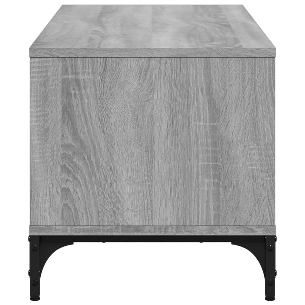 Tv-meubel 102x40x41 cm hout en gepoedercoat staal