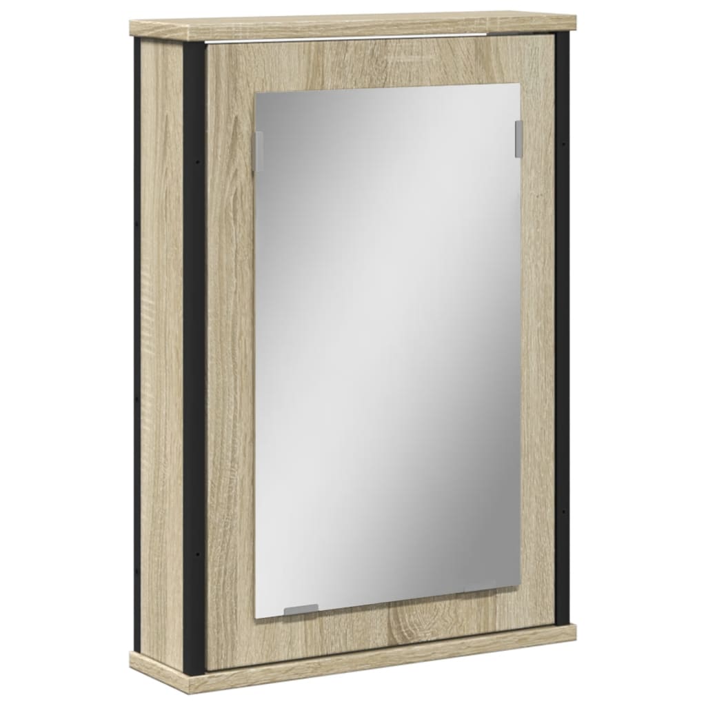 Armoire de toilette avec miroir 42x12x60 cm en bois travaillé