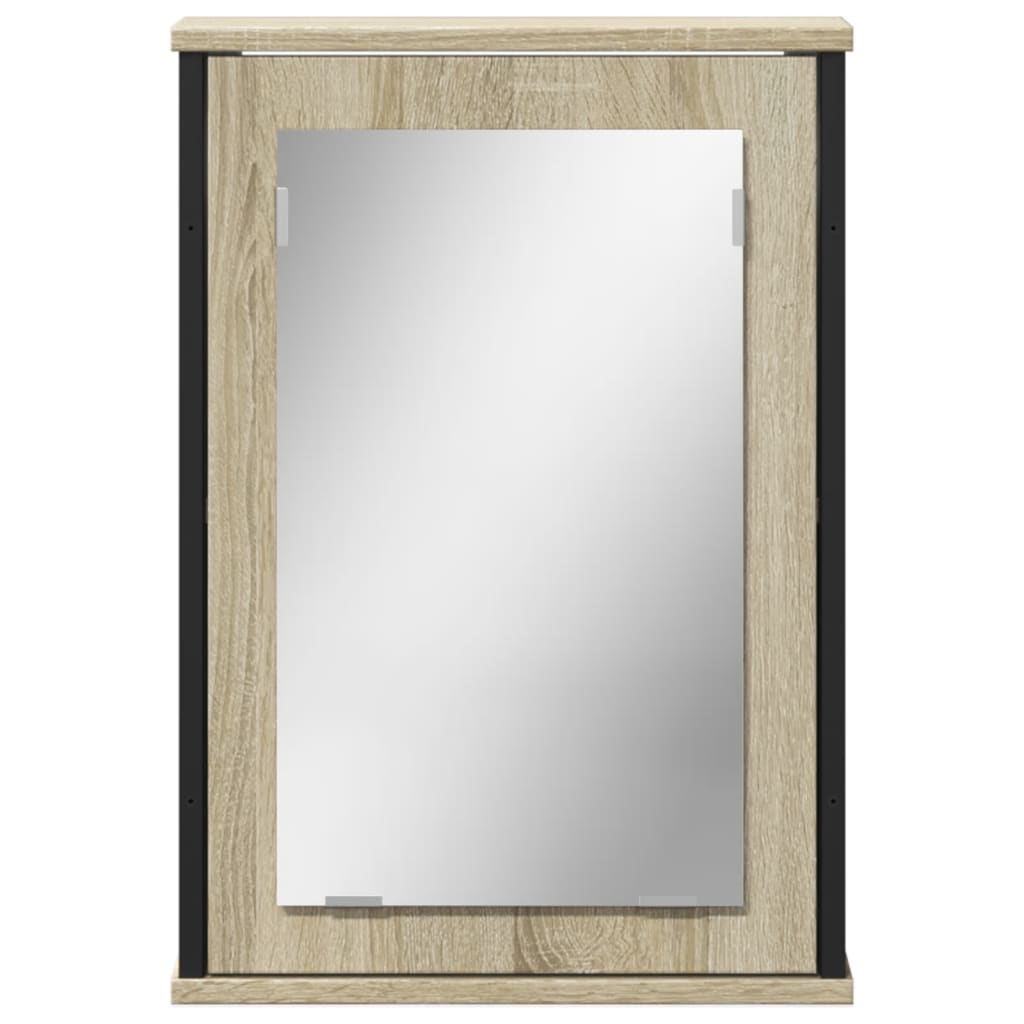 Armoire de toilette avec miroir 42x12x60 cm en bois travaillé