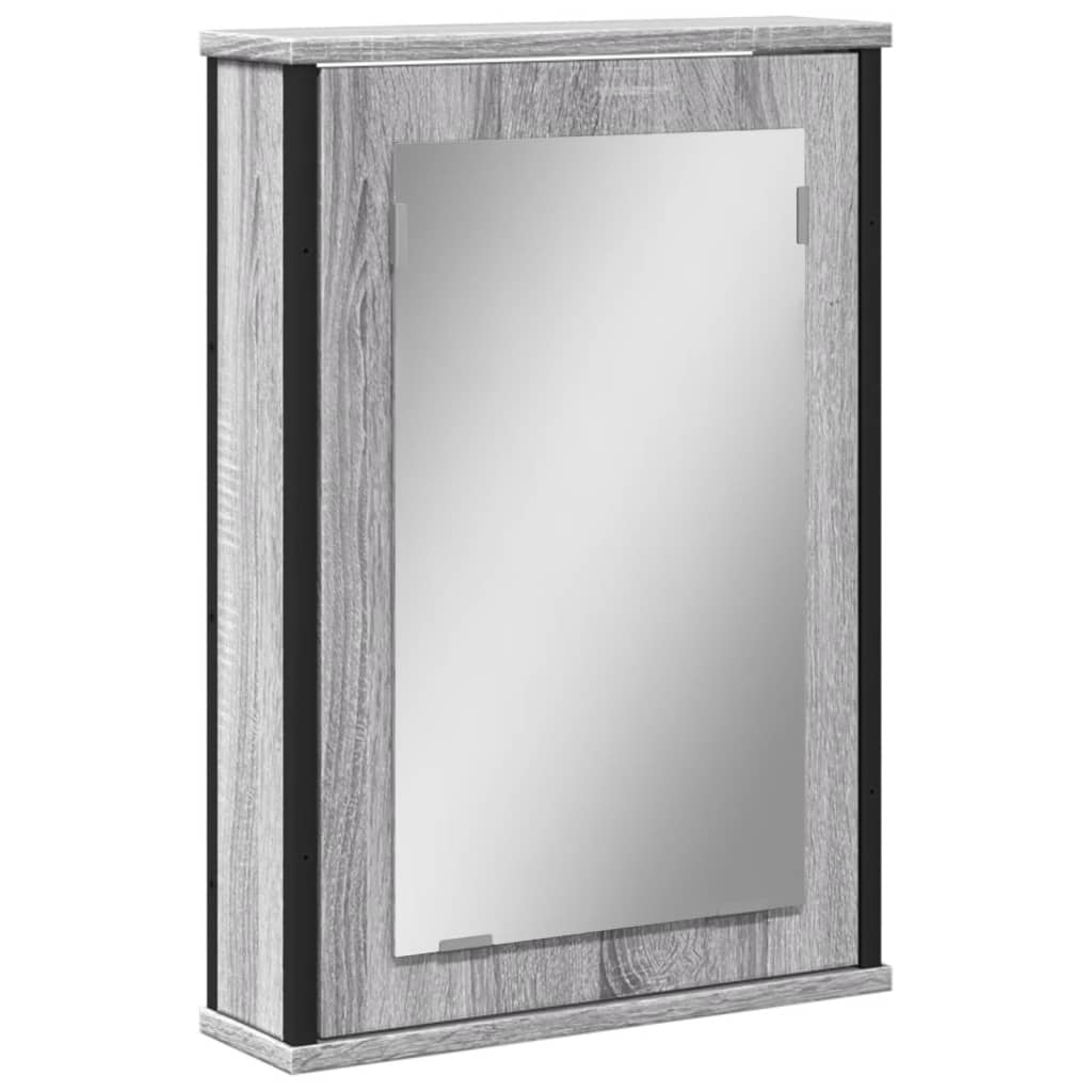 Armoire de toilette avec miroir 42x12x60 cm en bois travaillé